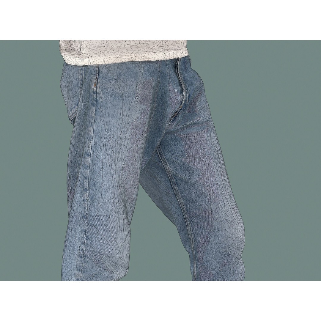 Bored Guy 3D Model – Photorealistic Casual Character, FBX - View 11