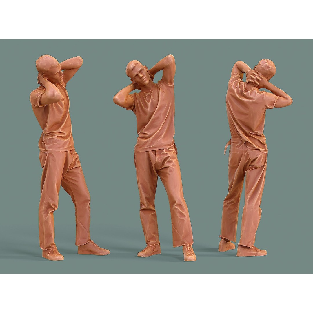 Bored Guy 3D Model – Photorealistic Casual Character, FBX - View 4