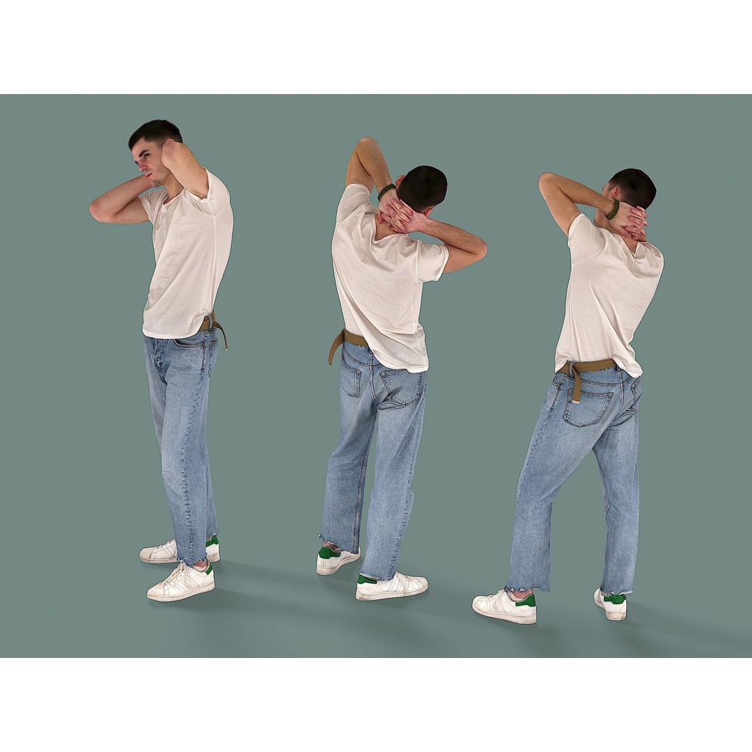 Bored Guy 3D Model – Photorealistic Casual Character, FBX - View 7
