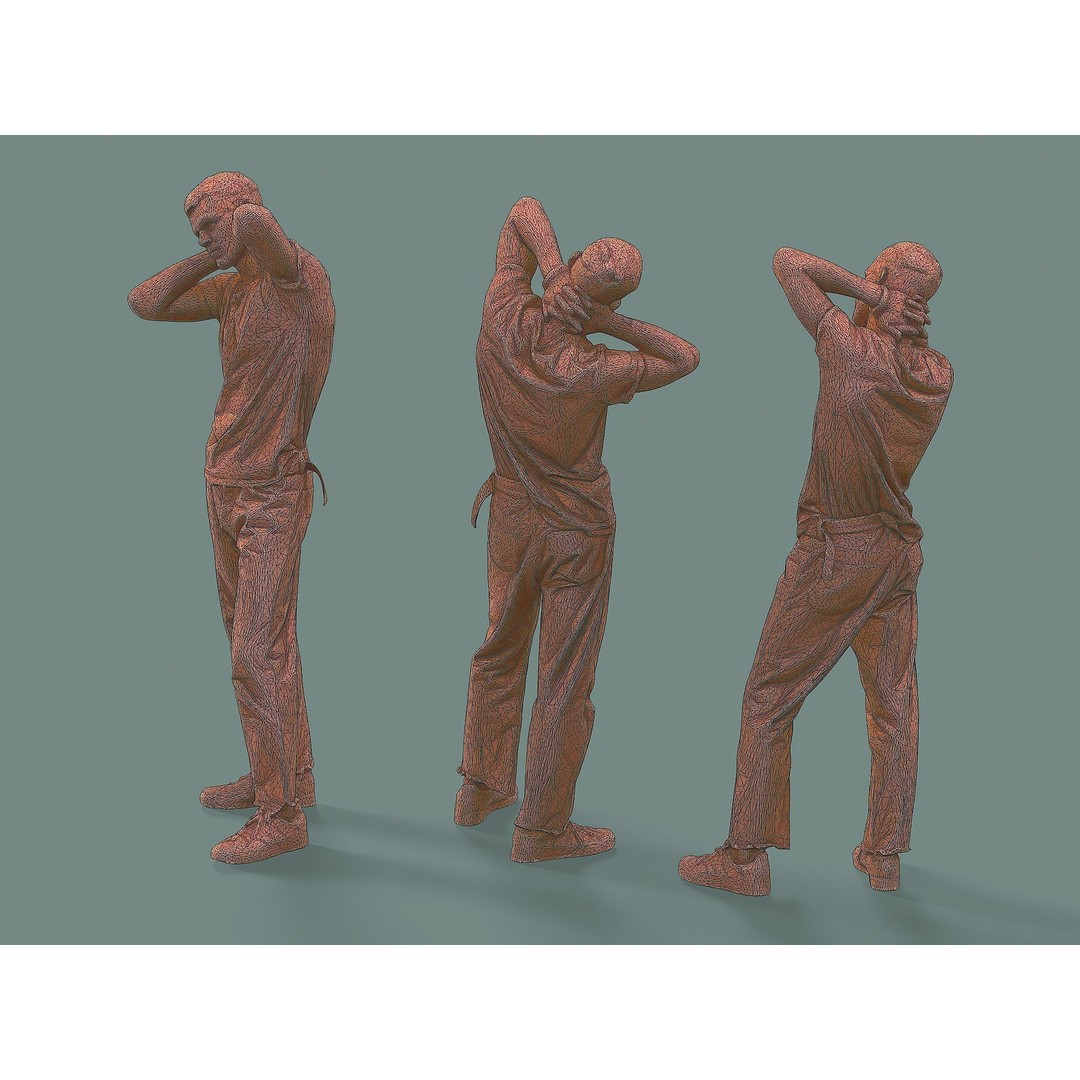 Bored Guy 3D Model – Photorealistic Casual Character, FBX - View 9