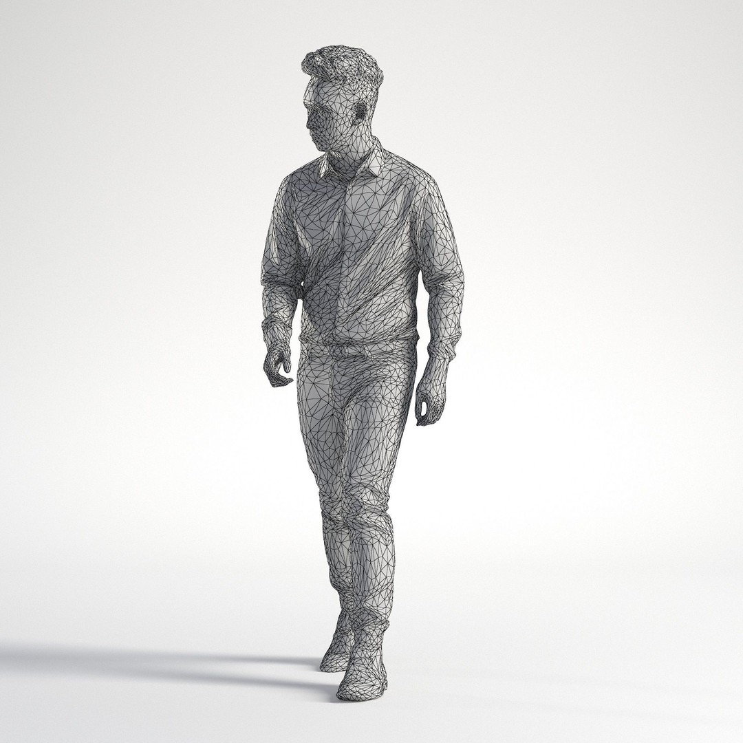Asian Business Man 3D Model – Low Poly Realistic Character, FBX