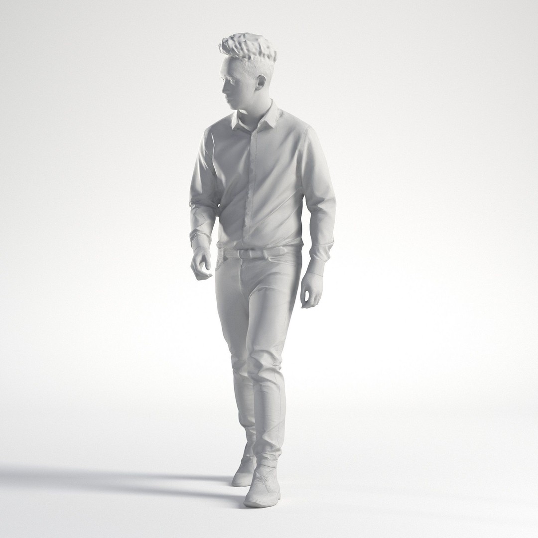 Asian Business Man 3D Model – Low Poly Realistic Character, FBX - View 10