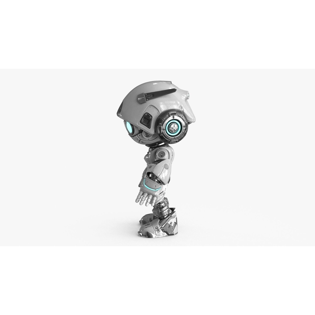 Droid 3D Model – Rigged Low-Poly Sci-Fi Character, FBX - View 16