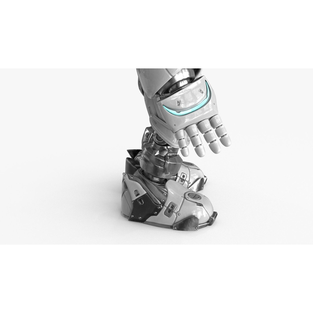Droid 3D Model – Rigged Low-Poly Sci-Fi Character, FBX - View 17