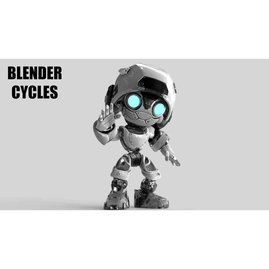 Droid 3D Model – Rigged Low-Poly Sci-Fi Character, FBX - View 18