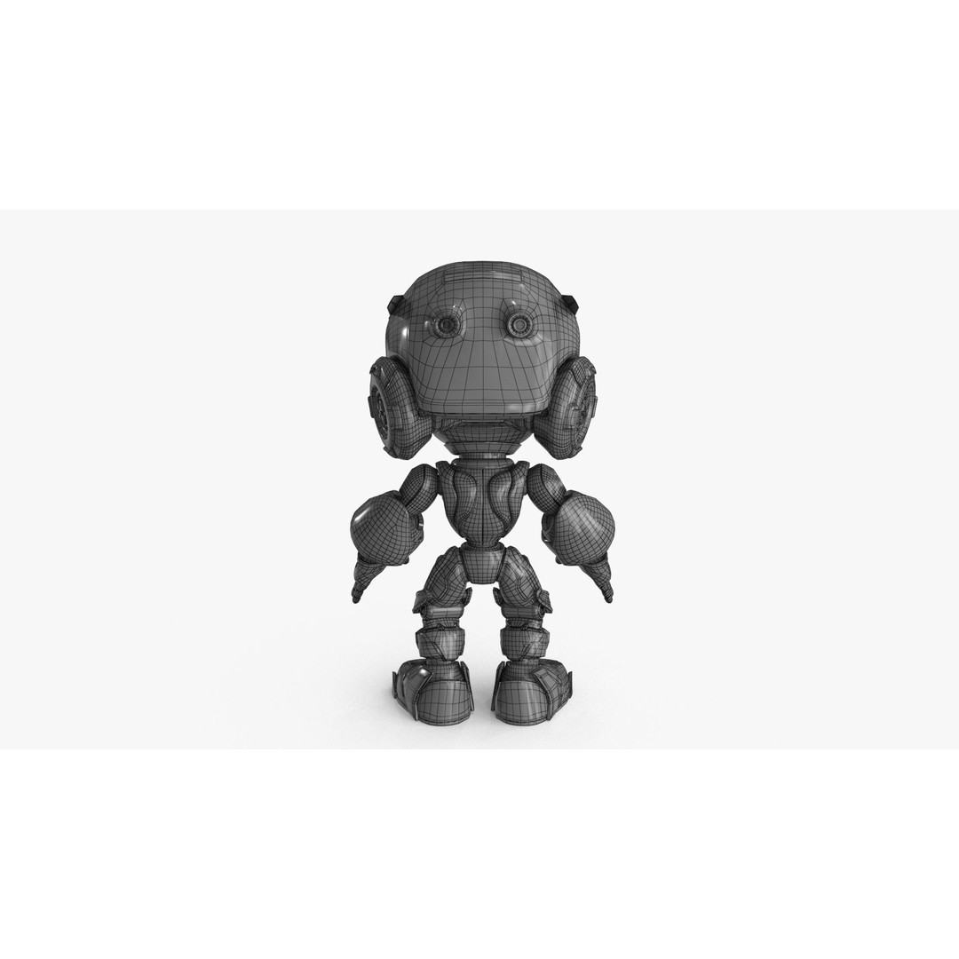 Droid 3D Model – Rigged Low-Poly Sci-Fi Character, FBX - View 23