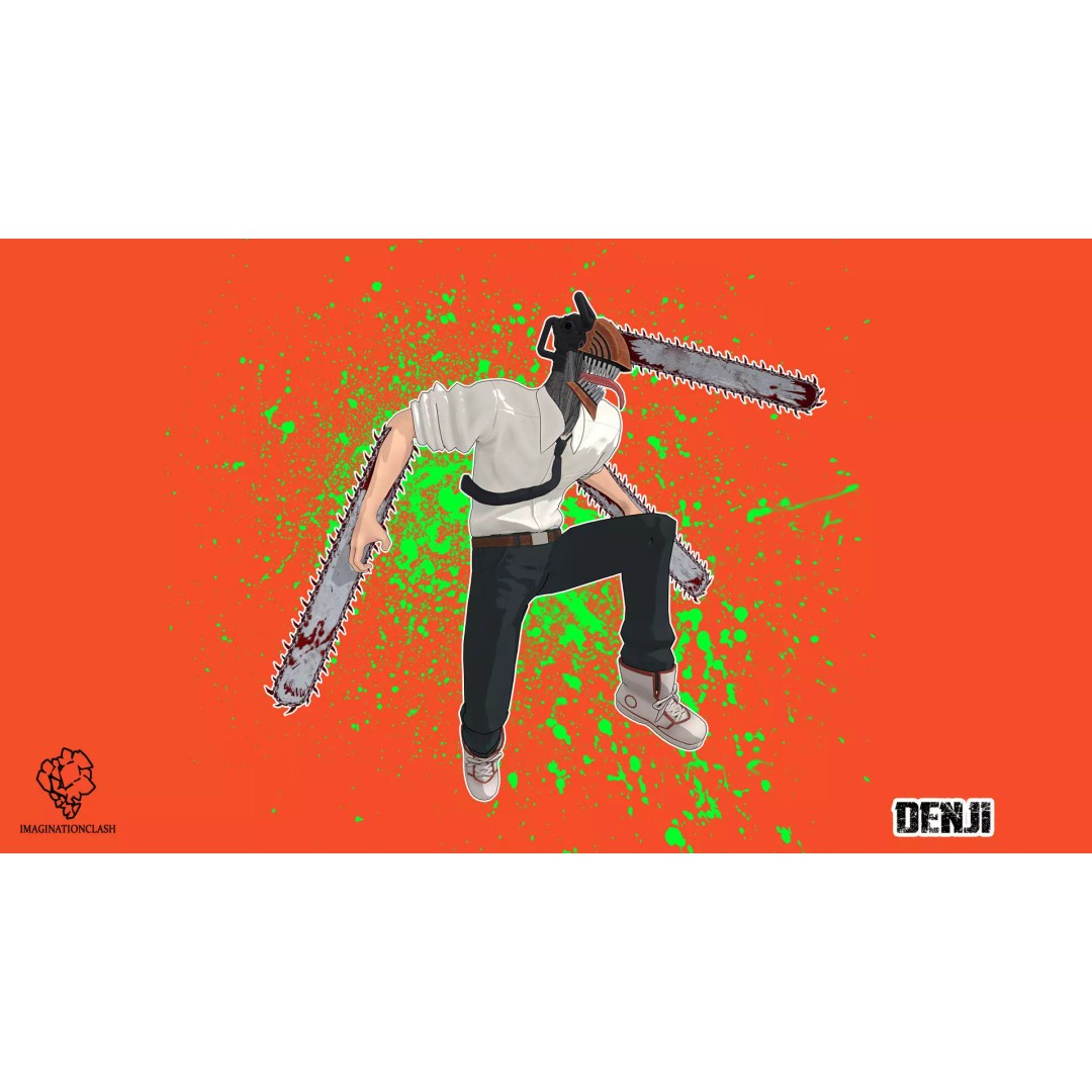 Denji 3D Model – Rigged Anime Character with PBR Textures, FBX