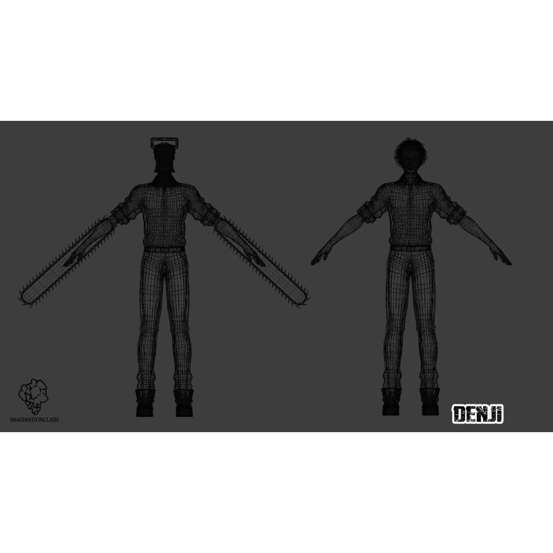 Denji 3D Model – Rigged Anime Character with PBR Textures, FBX - View 11