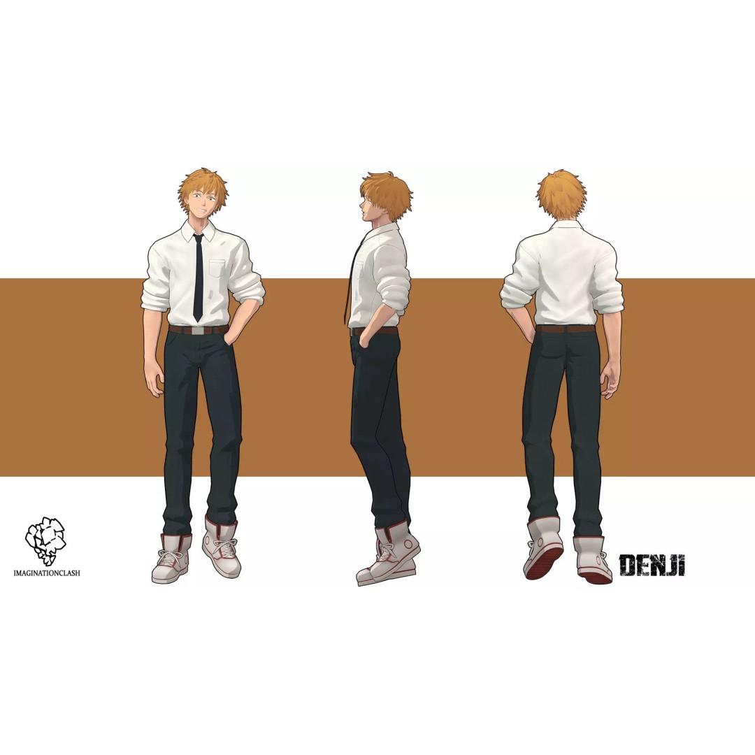 Denji 3D Model – Rigged Anime Character with PBR Textures, FBX - View 4