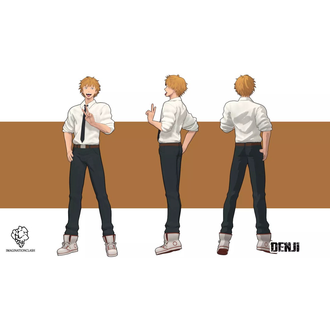 Denji 3D Model – Rigged Anime Character with PBR Textures, FBX - View 5