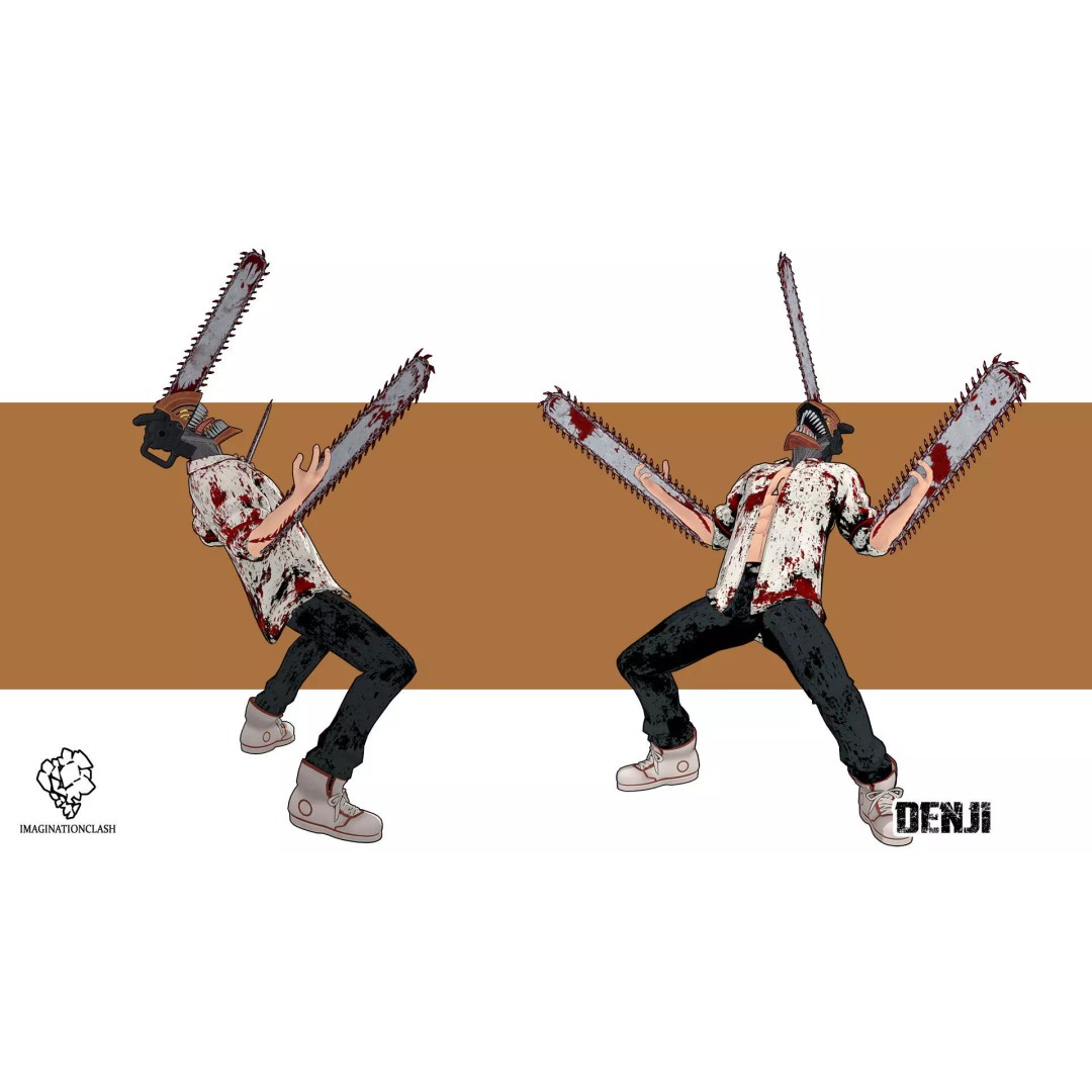 Denji 3D Model – Rigged Anime Character with PBR Textures, FBX - View 6