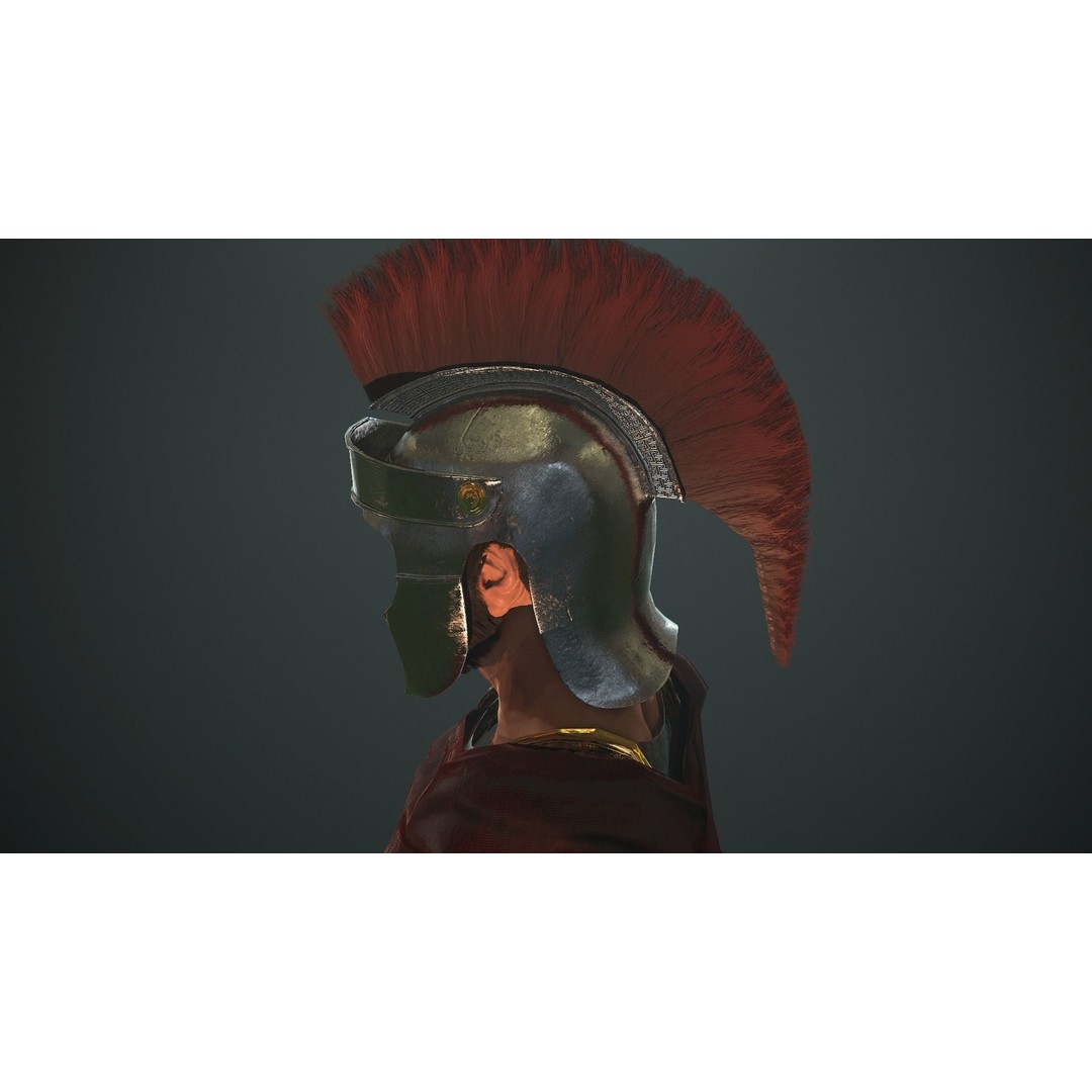 Roman Soldier 3D Model – Low Poly Rigged Character with PBR Textures - View 23