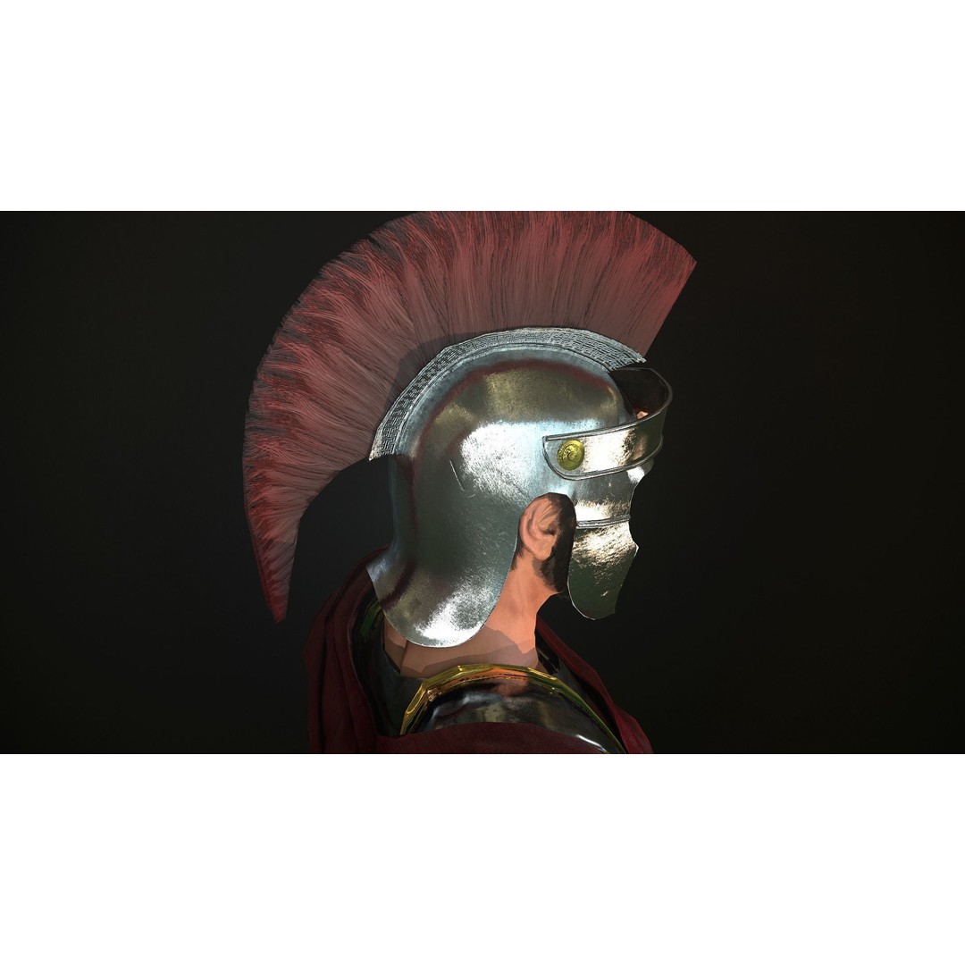 Roman Soldier 3D Model – Low Poly Rigged Character with PBR Textures - View 24