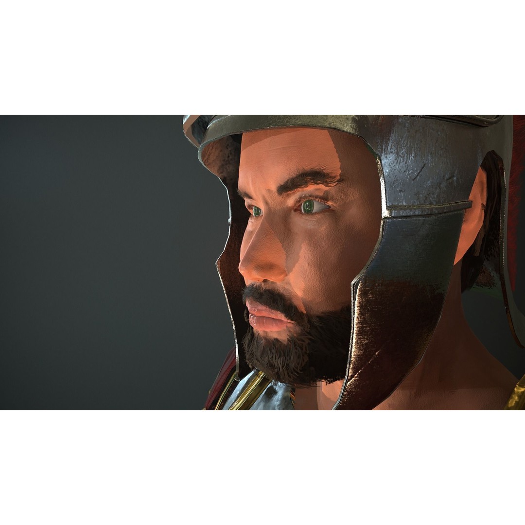 Roman Soldier 3D Model – Low Poly Rigged Character with PBR Textures - View 28