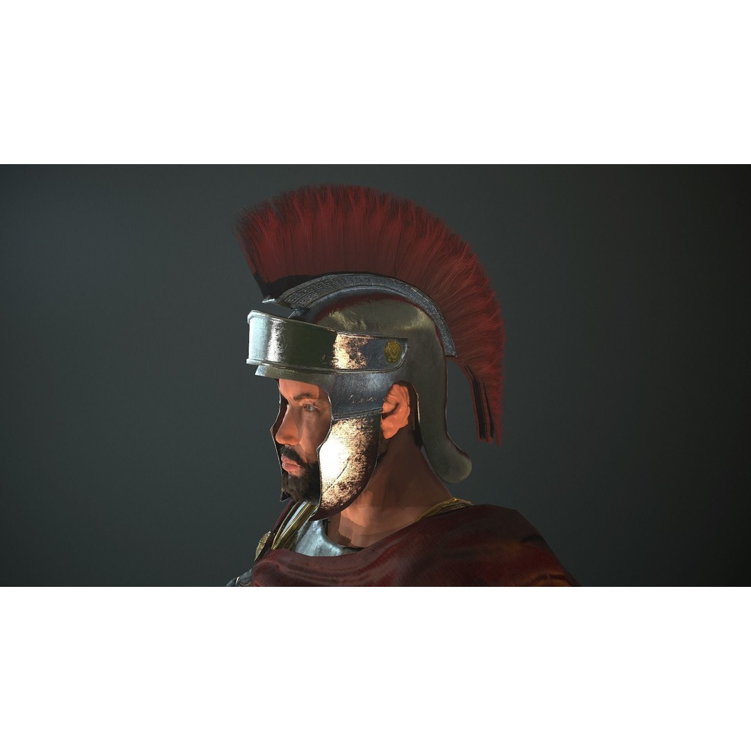 Roman Soldier 3D Model – Low Poly Rigged Character with PBR Textures - View 30