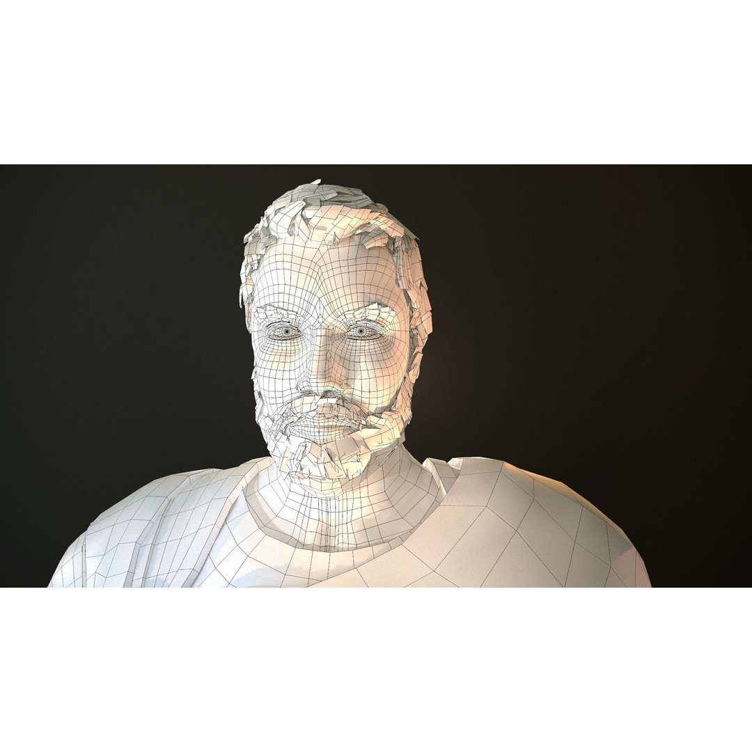 Roman Soldier 3D Model – Low Poly Rigged Character with PBR Textures - View 37
