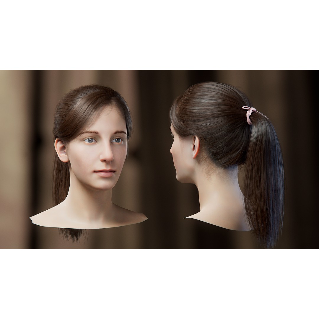 Hair Card 3D Model – Realistic Hairstyles Collection, Blender & OBJ - View 10