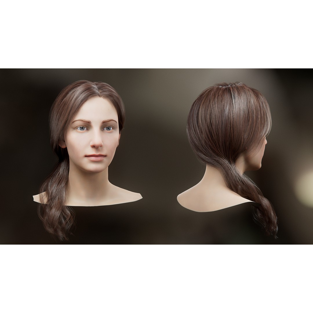Hair Card 3D Model – Realistic Hairstyles Collection, Blender & OBJ - View 12