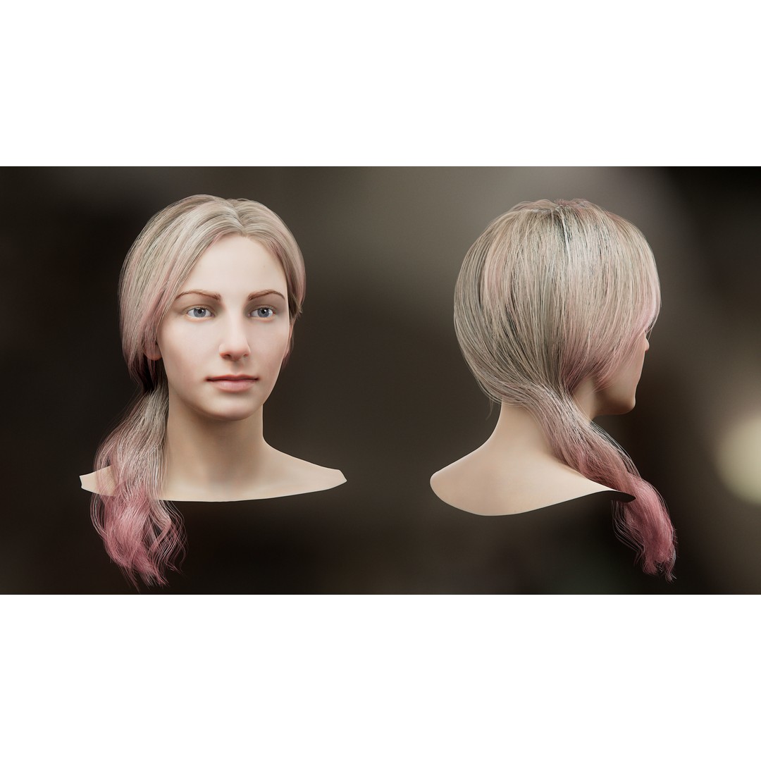 Hair Card 3D Model – Realistic Hairstyles Collection, Blender & OBJ - View 13