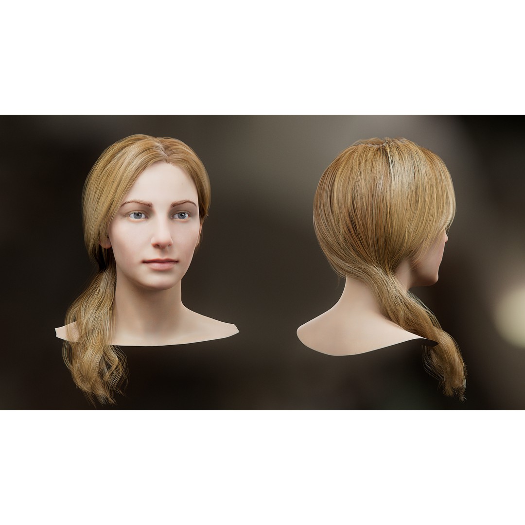 Hair Card 3D Model – Realistic Hairstyles Collection, Blender & OBJ - View 14