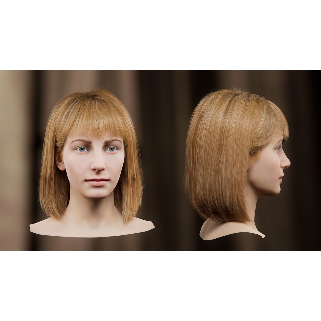 Hair Card 3D Model – Realistic Hairstyles Collection, Blender & OBJ - View 16