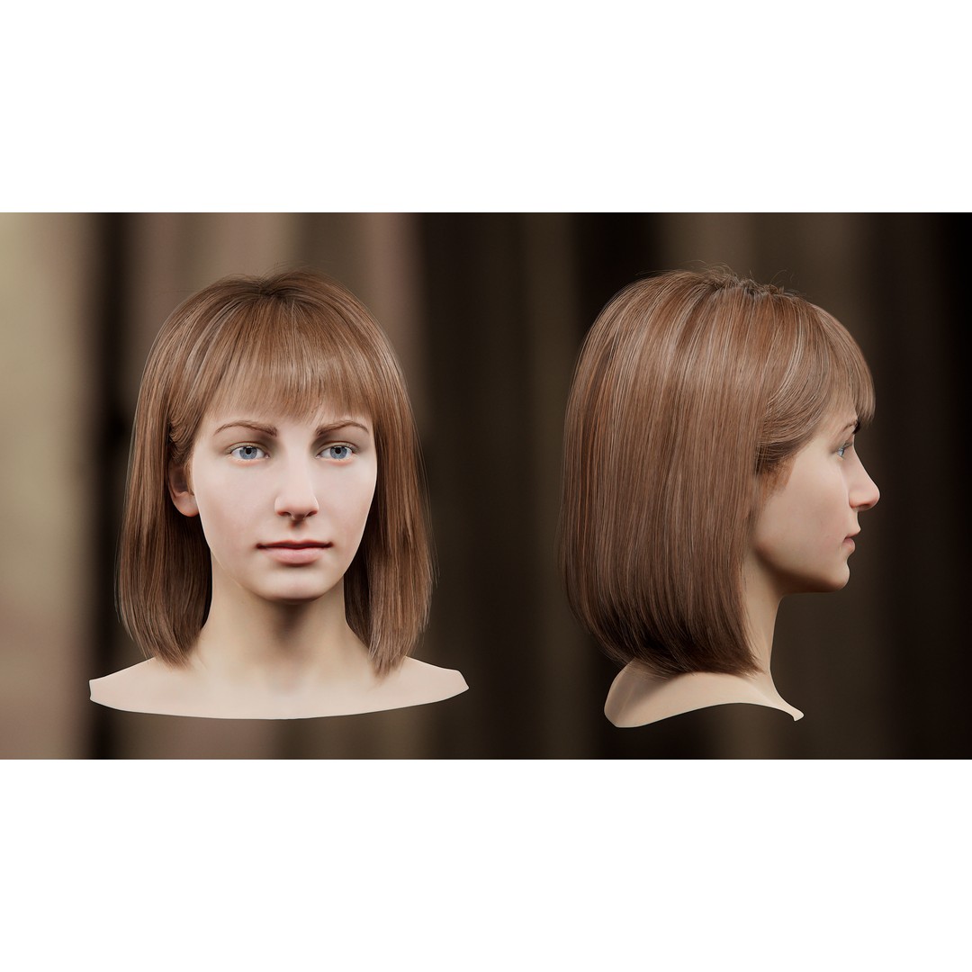 Hair Card 3D Model – Realistic Hairstyles Collection, Blender & OBJ - View 18