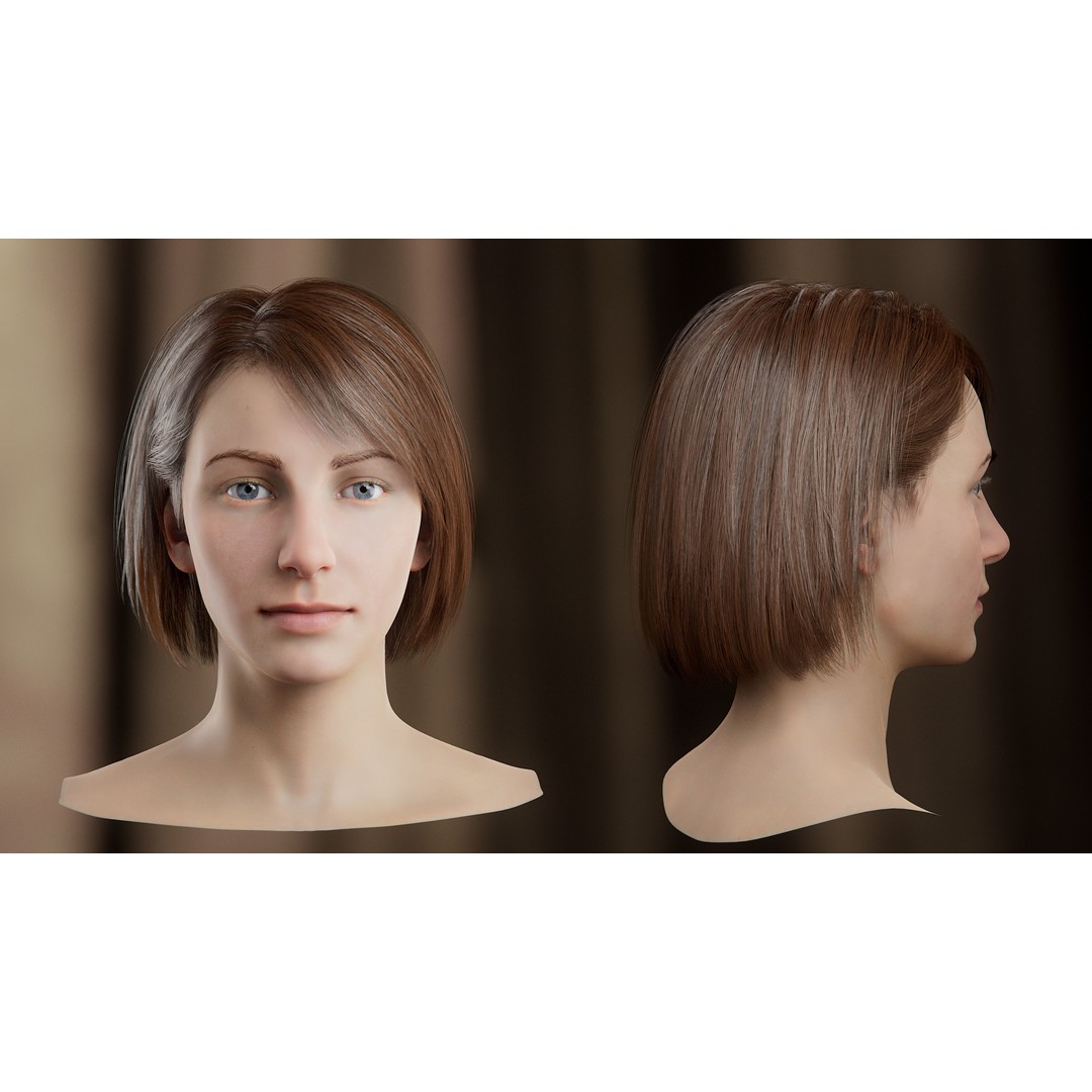 Hair Card 3D Model – Realistic Hairstyles Collection, Blender & OBJ - View 25