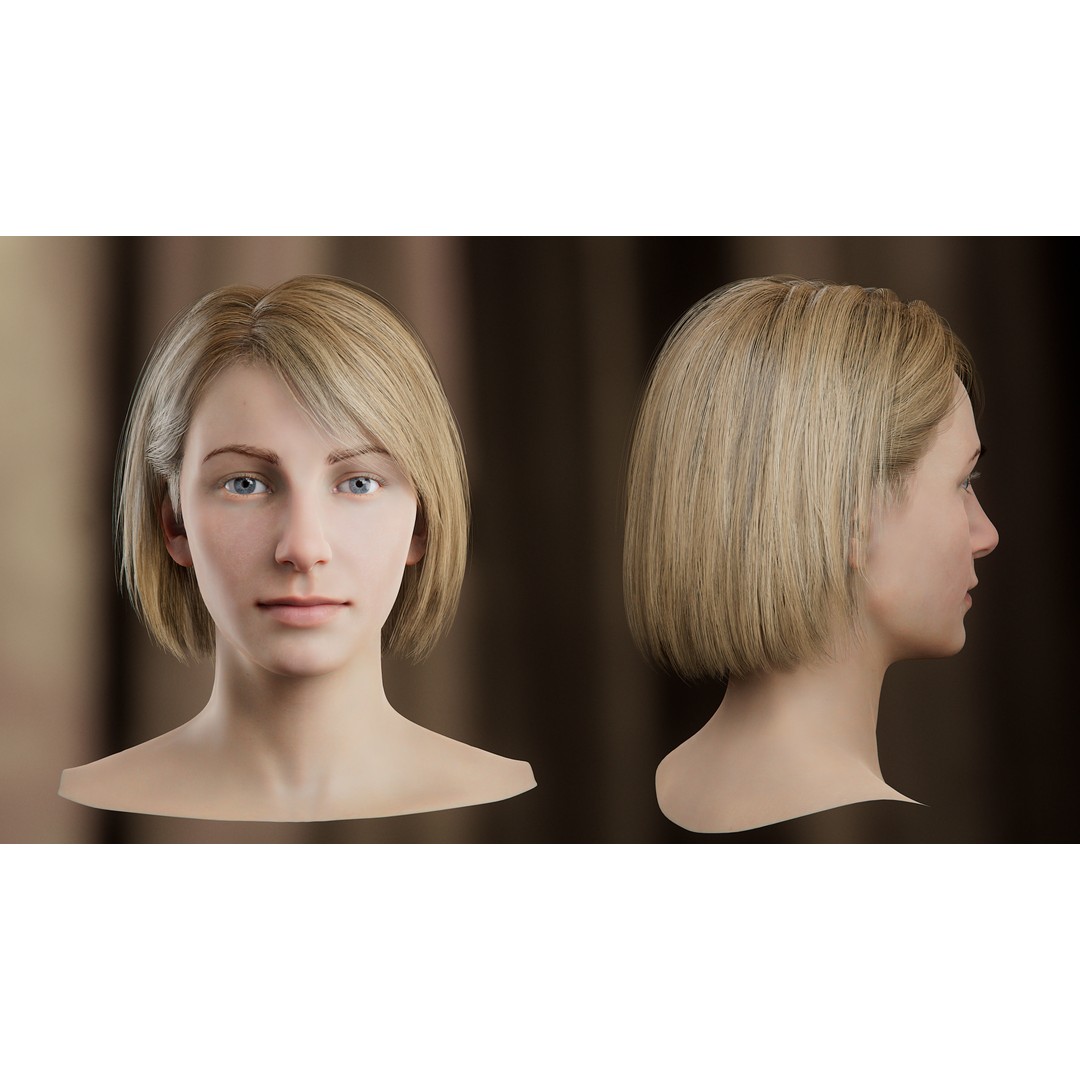 Hair Card 3D Model – Realistic Hairstyles Collection, Blender & OBJ - View 26