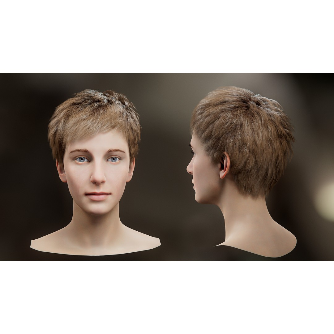 Hair Card 3D Model – Realistic Hairstyles Collection, Blender & OBJ - View 28