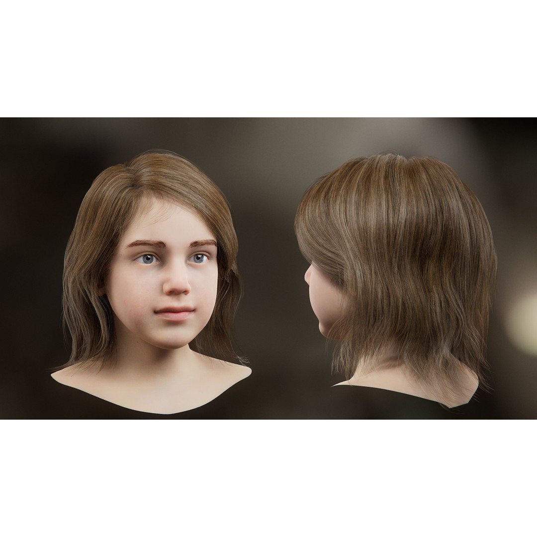 Hair Card 3D Model – Realistic Hairstyles Collection, Blender & OBJ - View 36