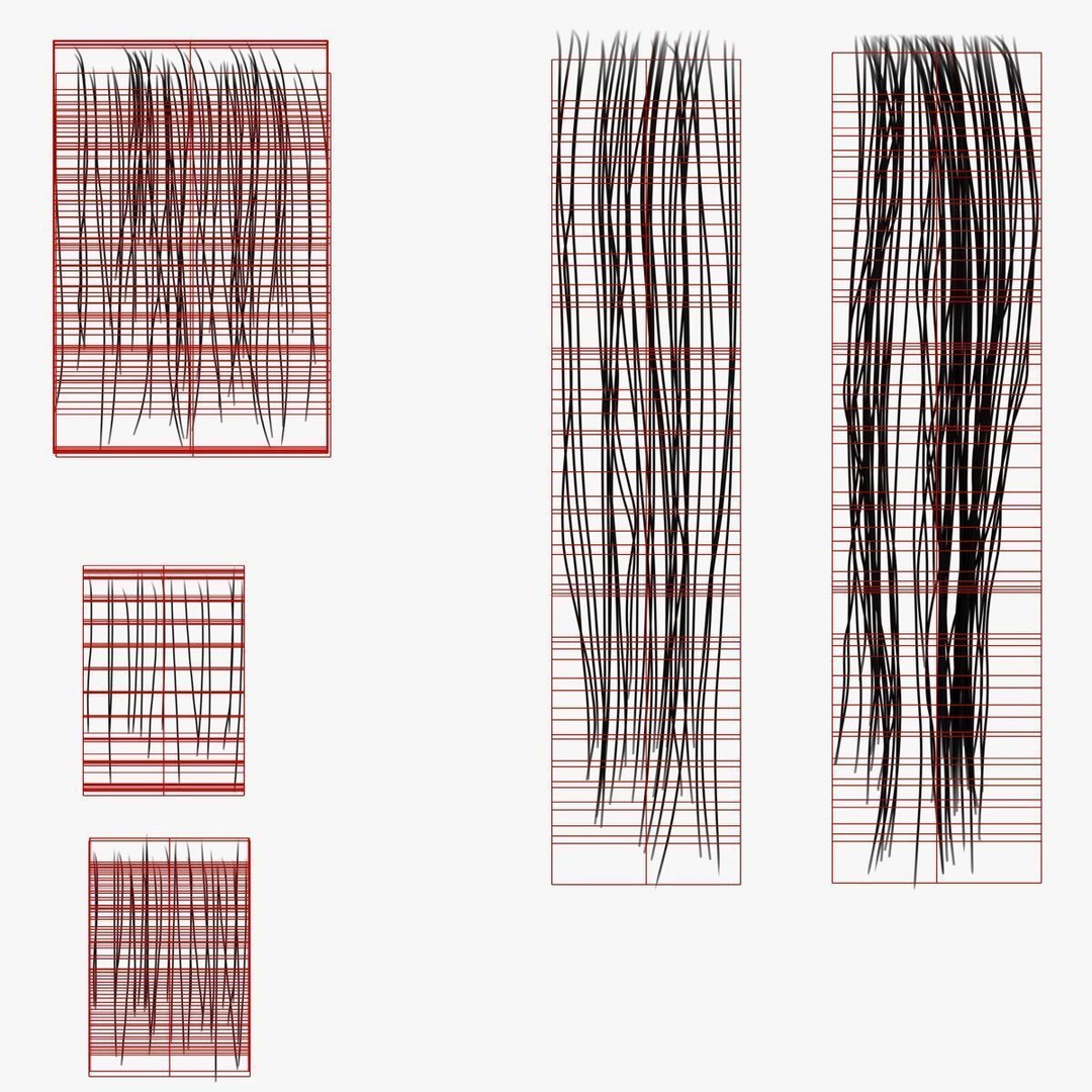 Hair Card 3D Model – Realistic Hairstyles Collection, Blender & OBJ - View 40