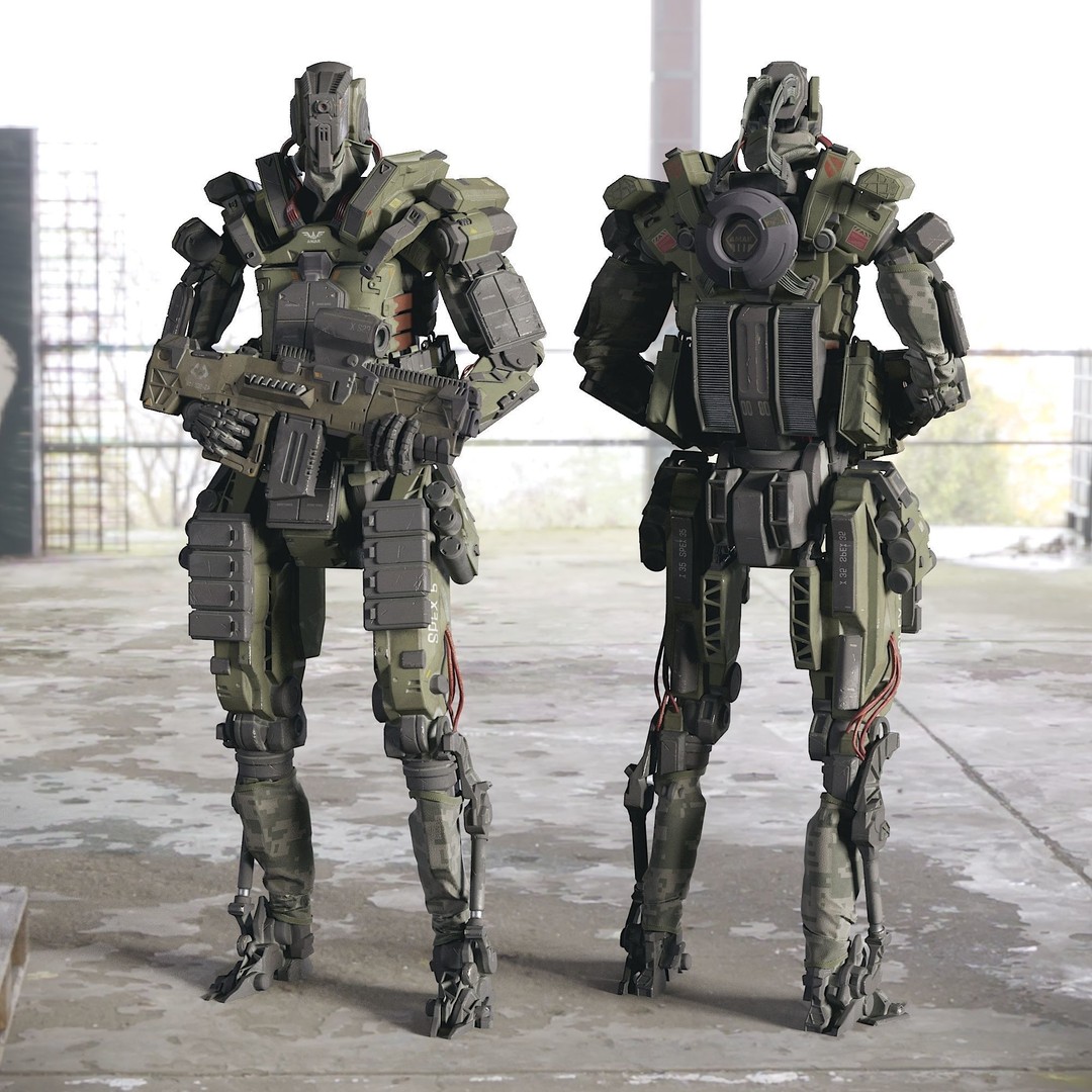 Robot Amak 3D Model – Low Poly Rigged Sci-Fi Character for Unity & Unreal - View 16