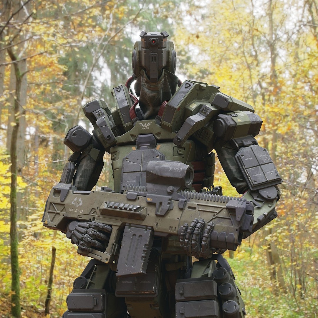 Robot Amak 3D Model – Low Poly Rigged Sci-Fi Character for Unity & Unreal - View 17