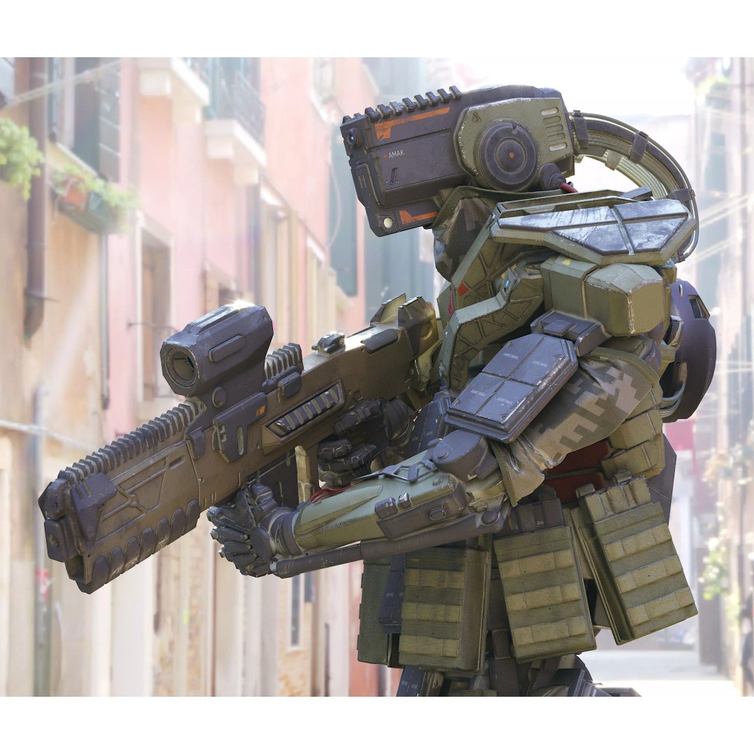 Robot Amak 3D Model – Low Poly Rigged Sci-Fi Character for Unity & Unreal - View 2