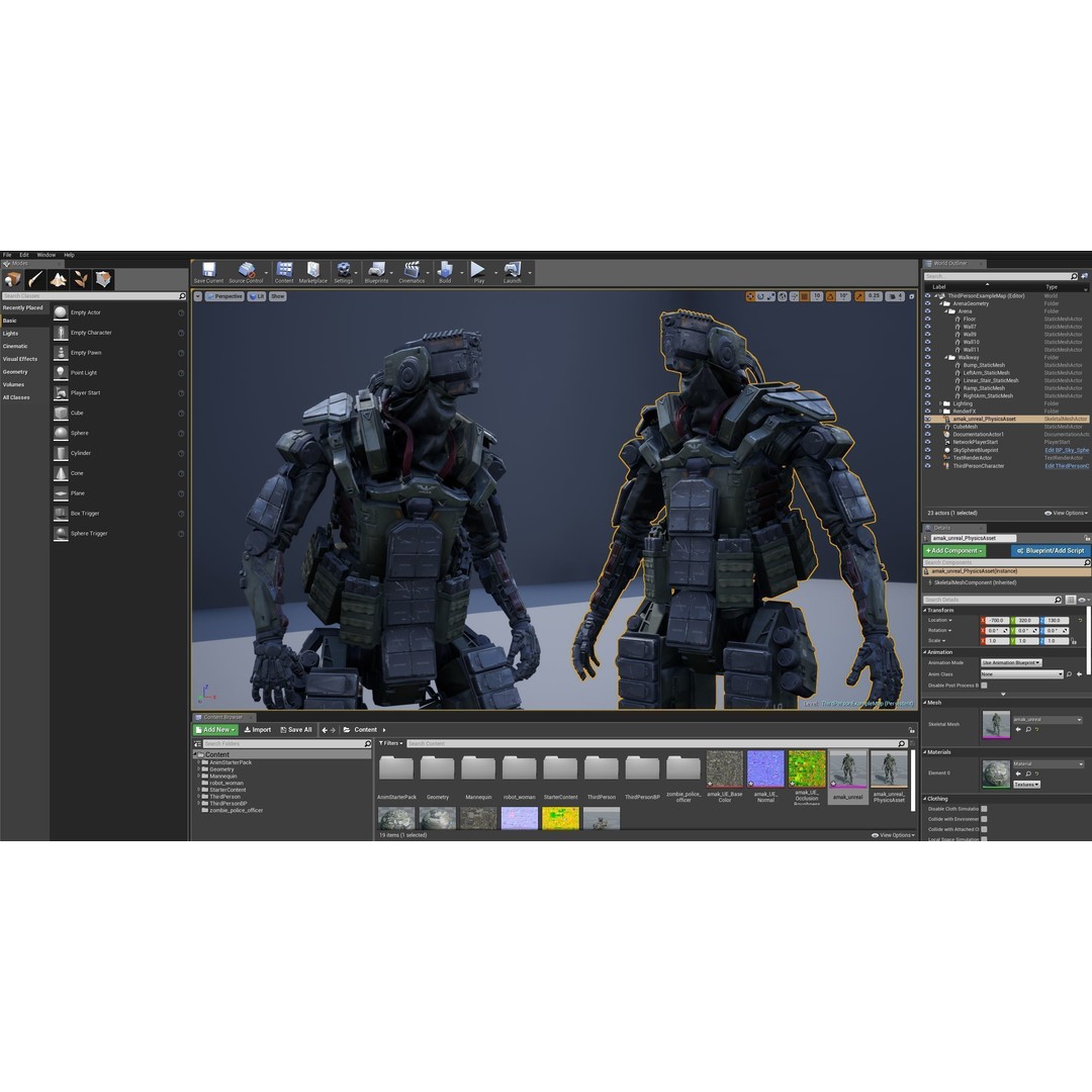 Robot Amak 3D Model – Low Poly Rigged Sci-Fi Character for Unity & Unreal - View 27