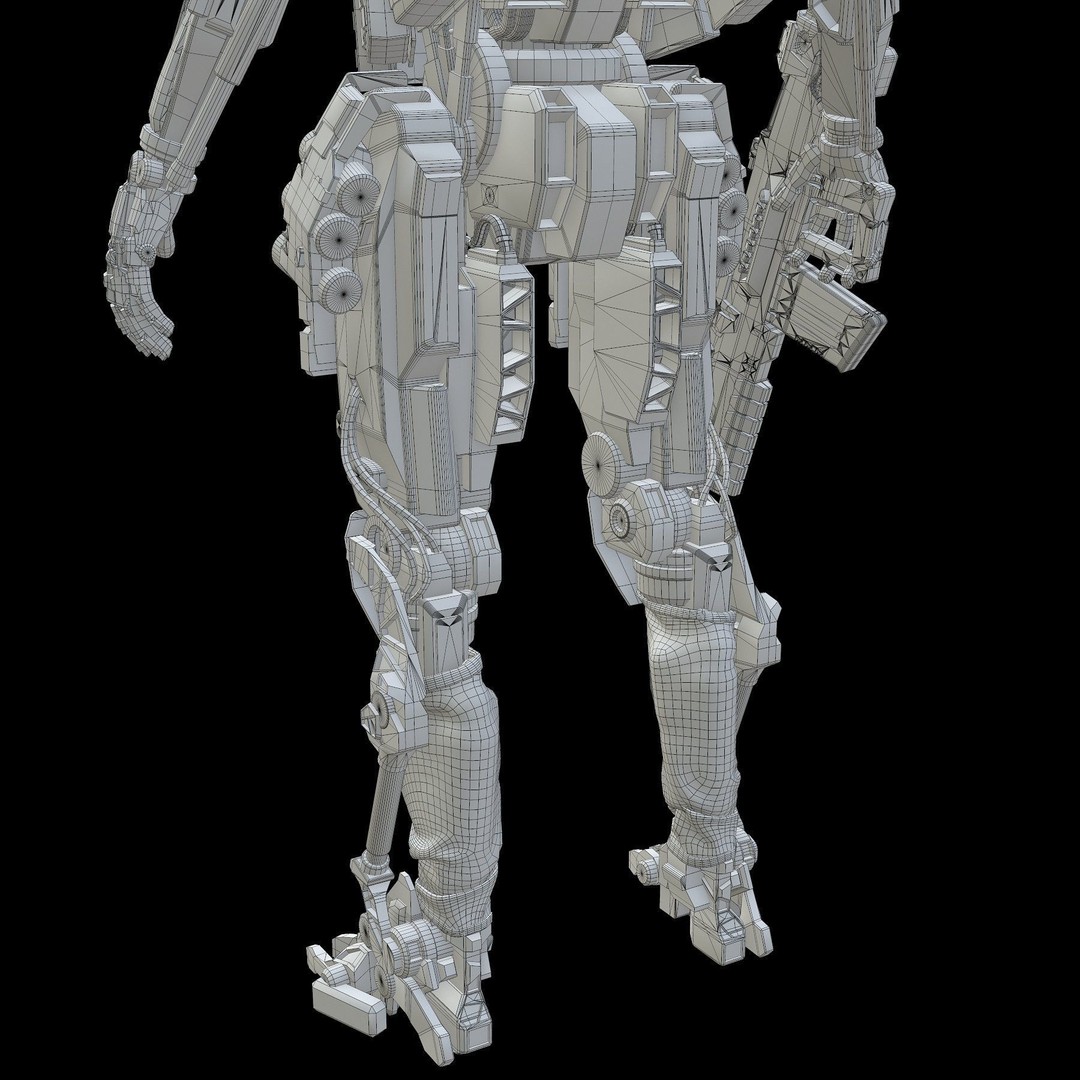 Robot Amak 3D Model – Low Poly Rigged Sci-Fi Character for Unity & Unreal - View 39
