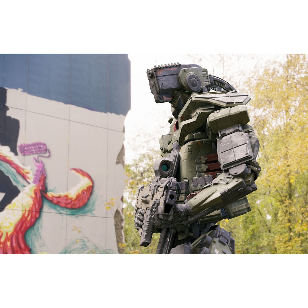 Robot Amak 3D Model – Low Poly Rigged Sci-Fi Character for Unity & Unreal - View 4