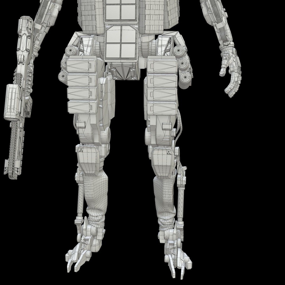 Robot Amak 3D Model – Low Poly Rigged Sci-Fi Character for Unity & Unreal - View 40