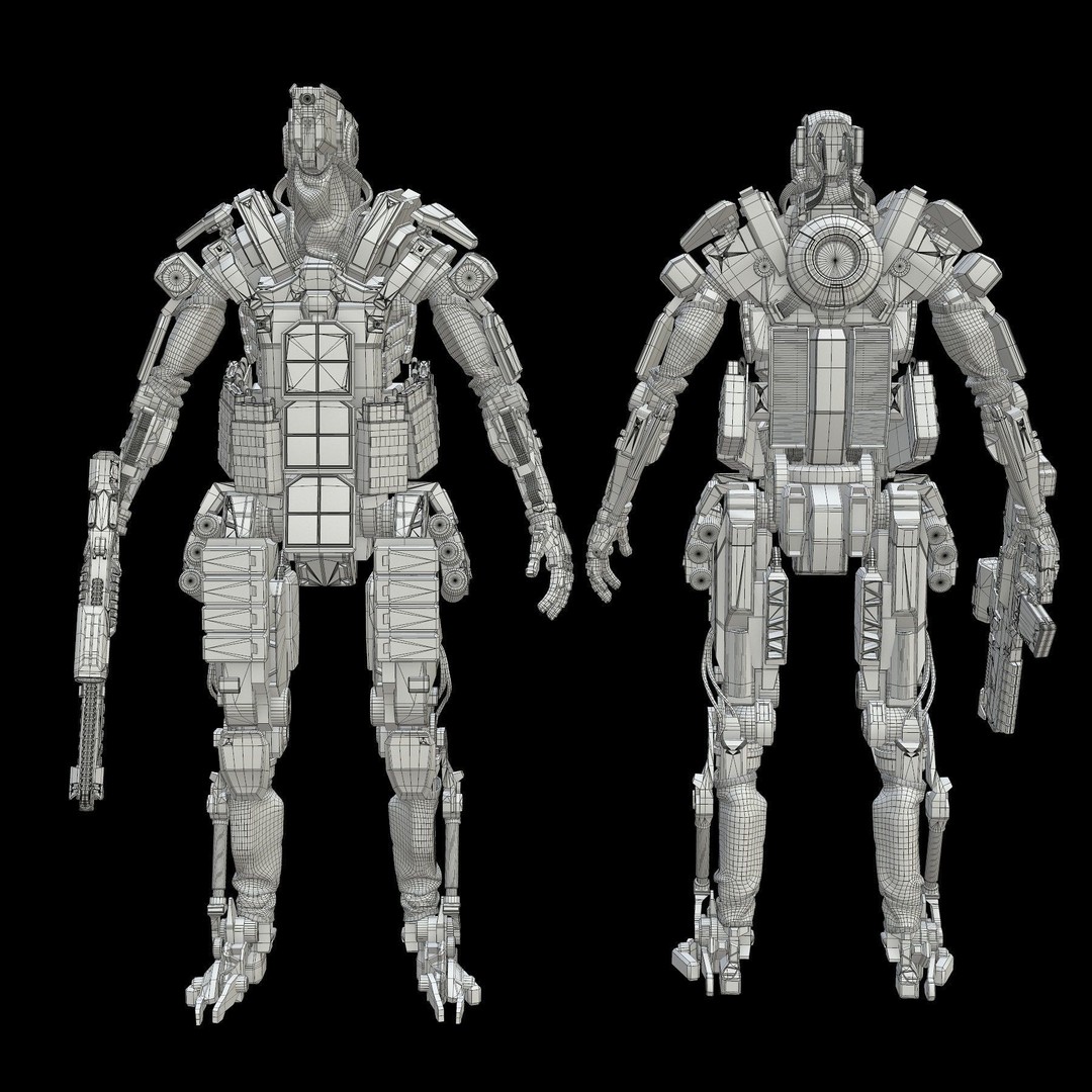 Robot Amak 3D Model – Low Poly Rigged Sci-Fi Character for Unity & Unreal - View 41