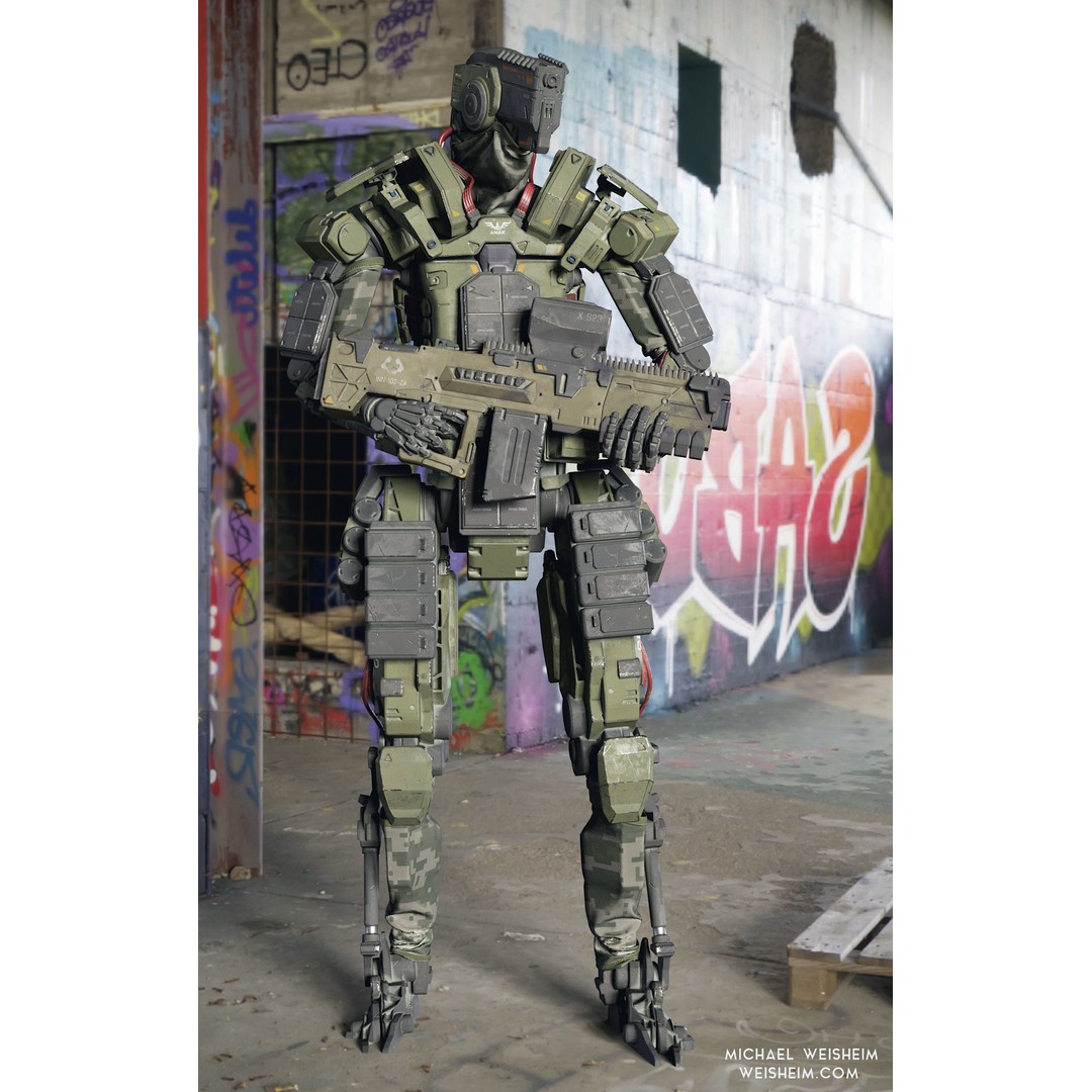 Robot Amak 3D Model – Low Poly Rigged Sci-Fi Character for Unity & Unreal - View 6