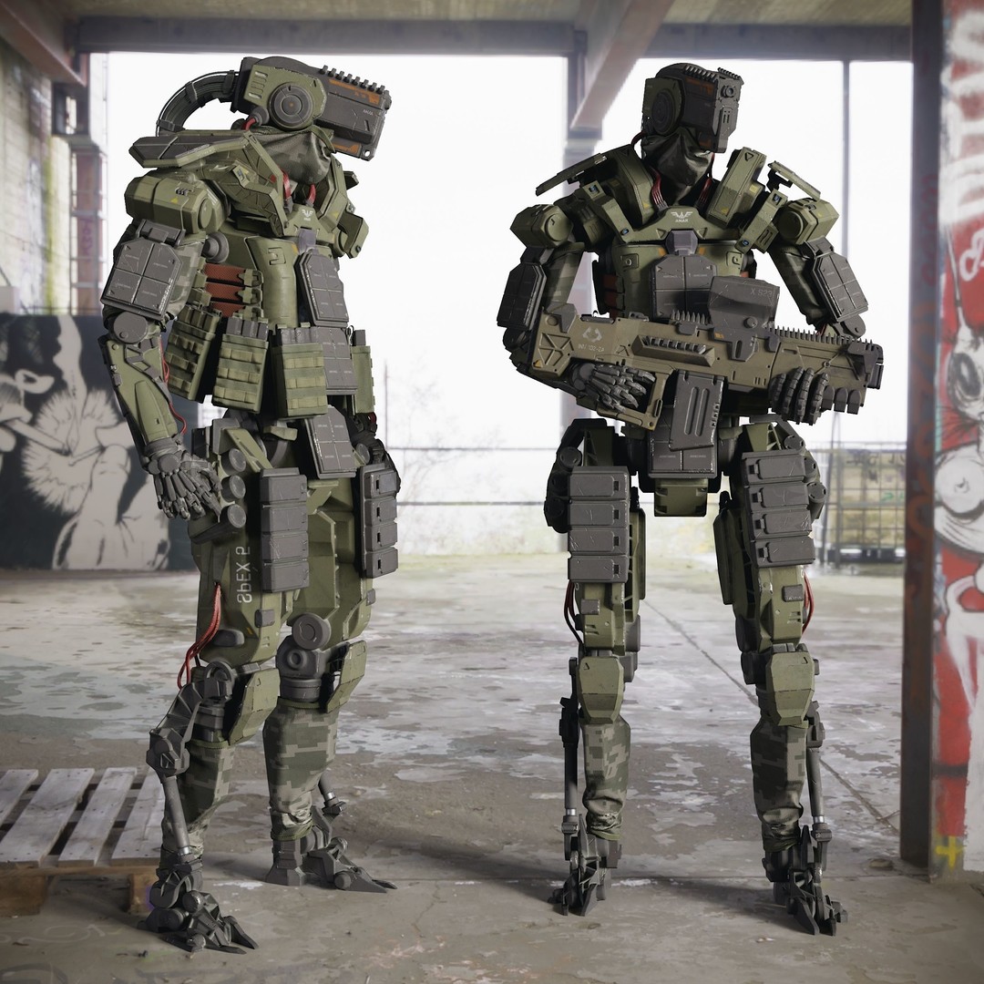 Robot Amak 3D Model – Low Poly Rigged Sci-Fi Character for Unity & Unreal - View 8