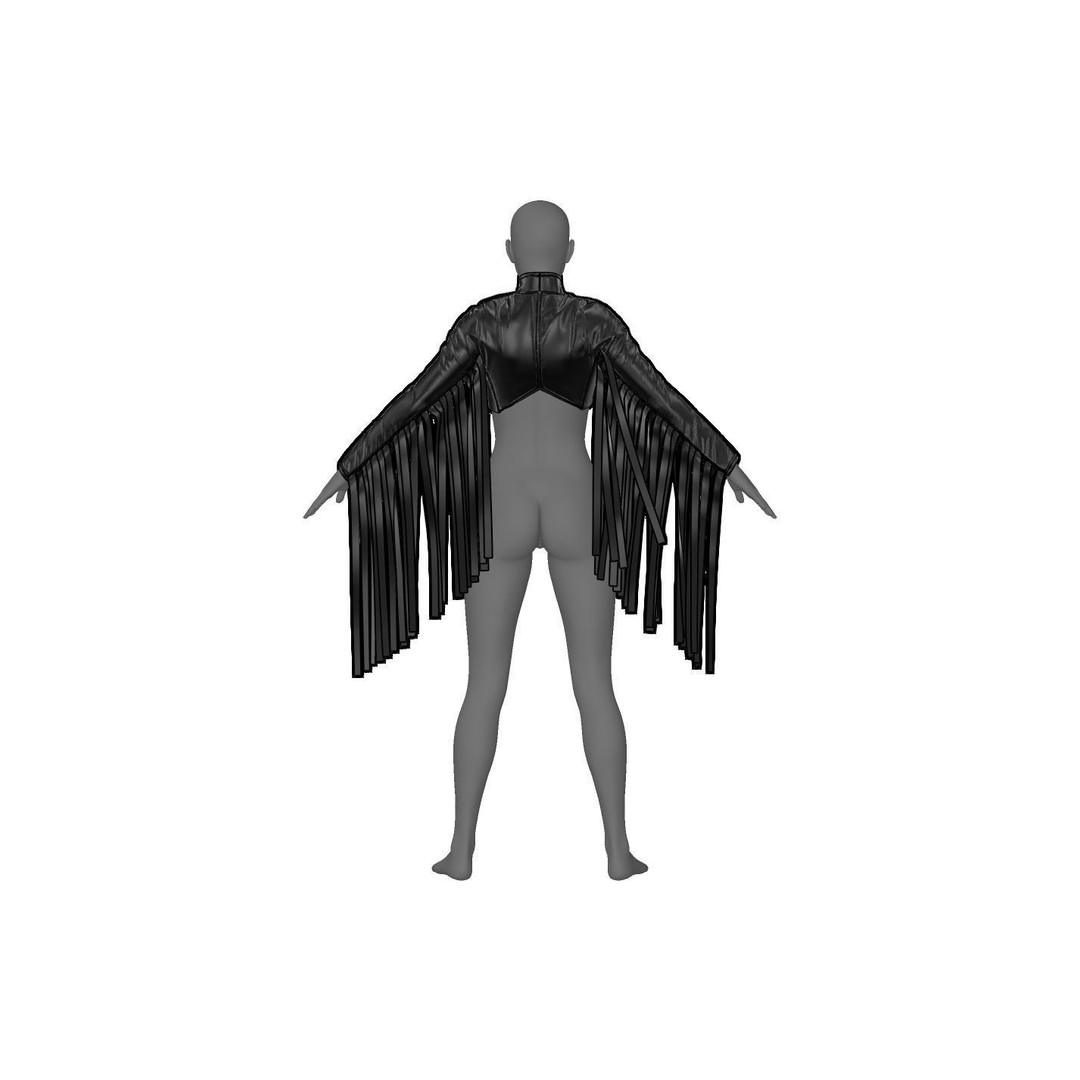 Leather Suits Set 3D Model – Stylish Female Clothing, FBX & OBJ Formats