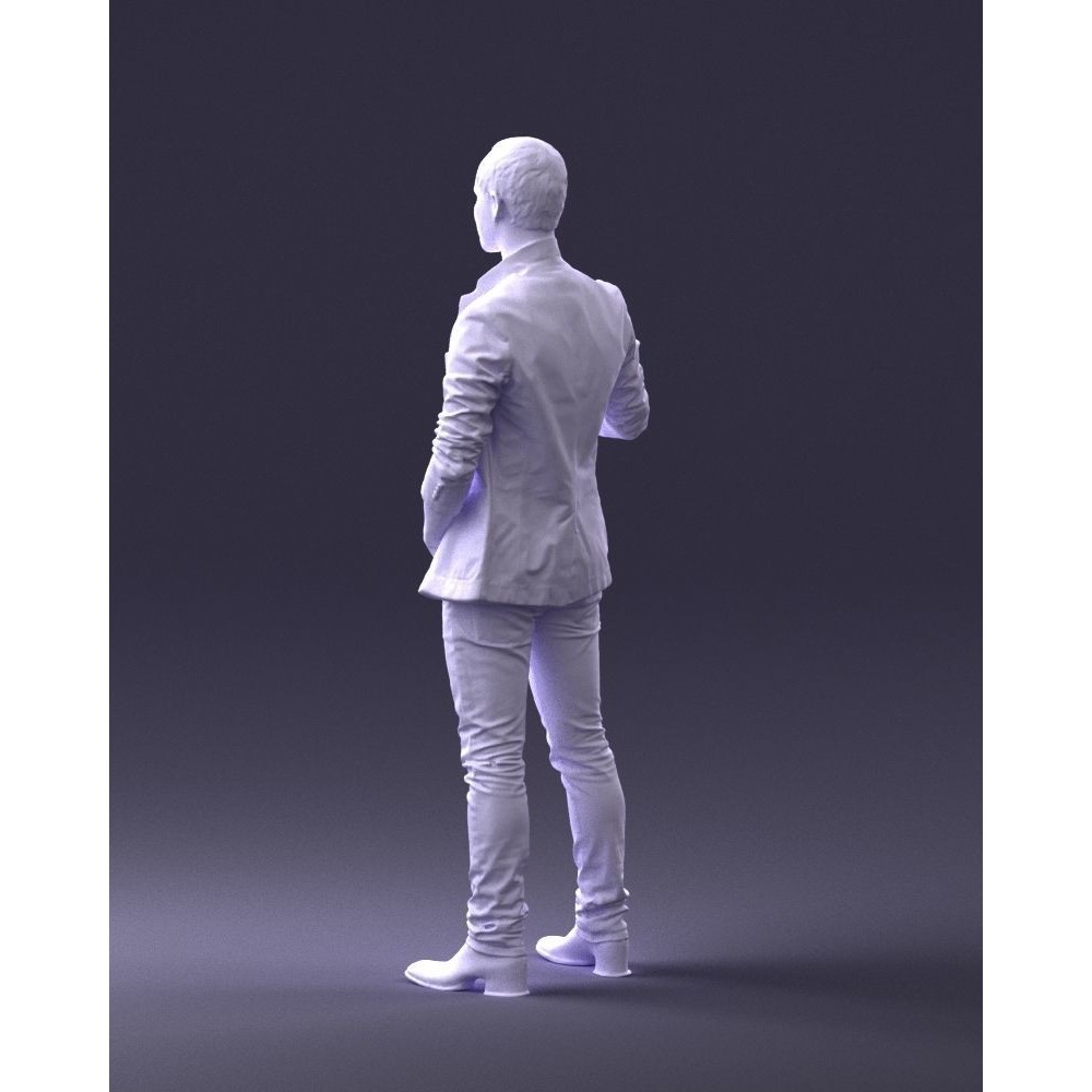Realistic Male Character 3D Model – Full Body Scan Microphone Pose, FBX - View 24