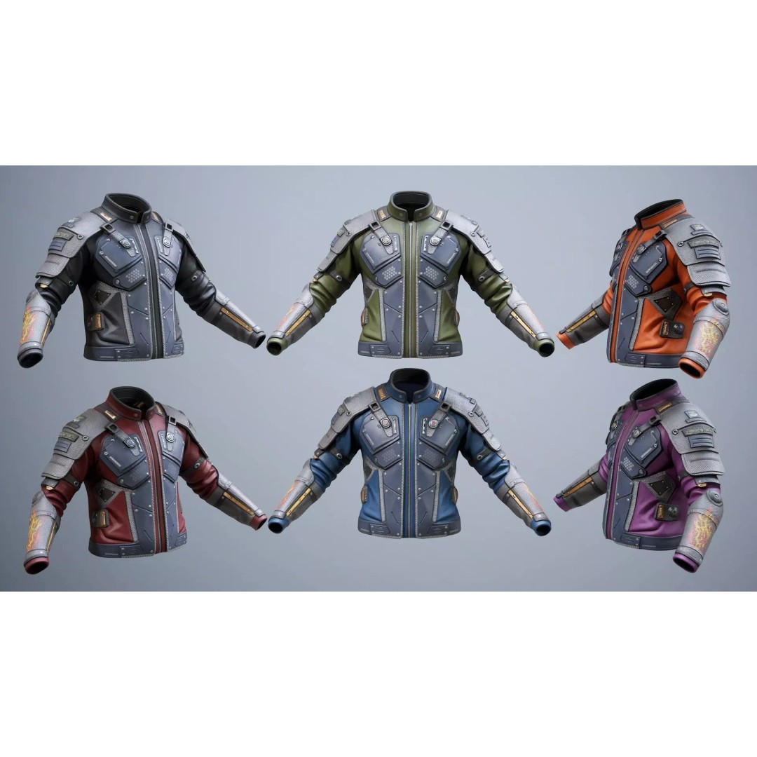 Sci-Fi Clothing 3D Model – Low-Poly Game Ready Outfit for MetaHumans - View 15