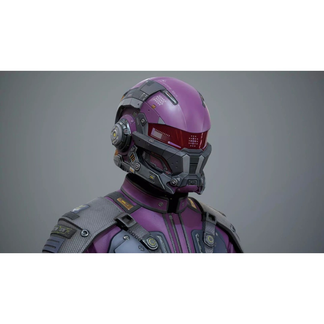 Sci-Fi Clothing 3D Model – Low-Poly Game Ready Outfit for MetaHumans - View 2
