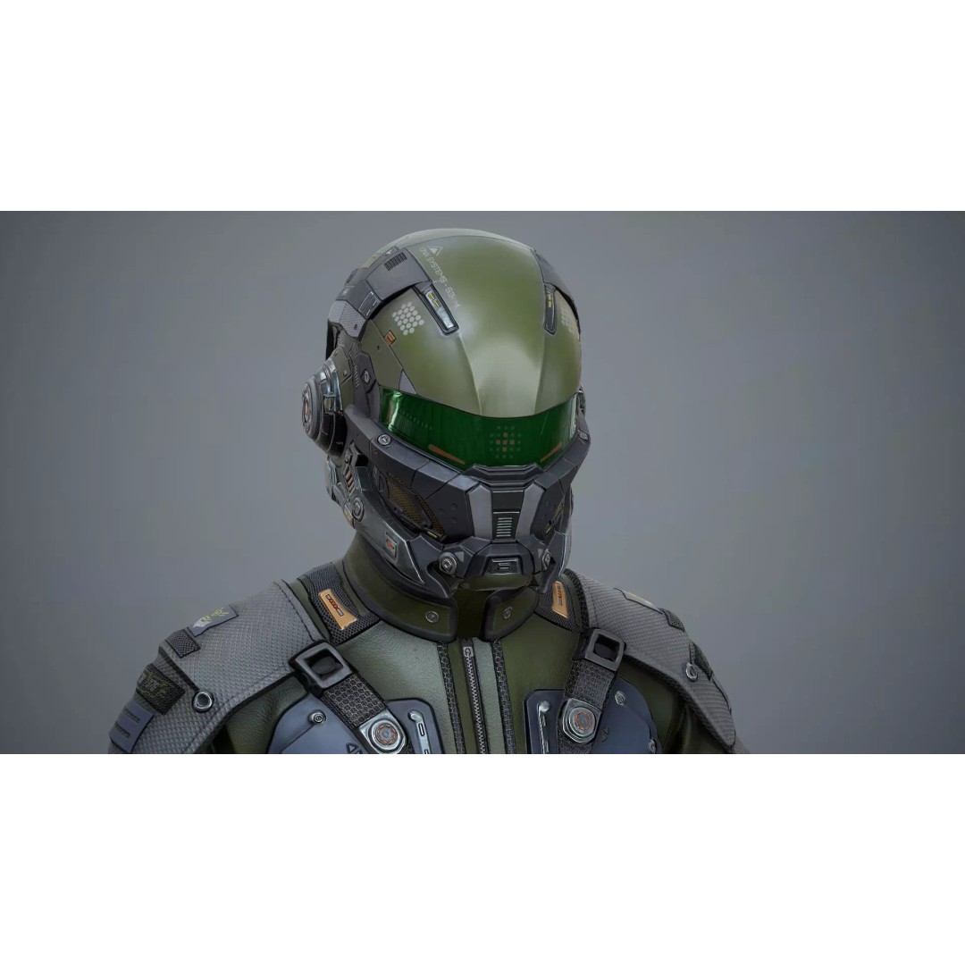 Sci-Fi Clothing 3D Model – Low-Poly Game Ready Outfit for MetaHumans - View 20
