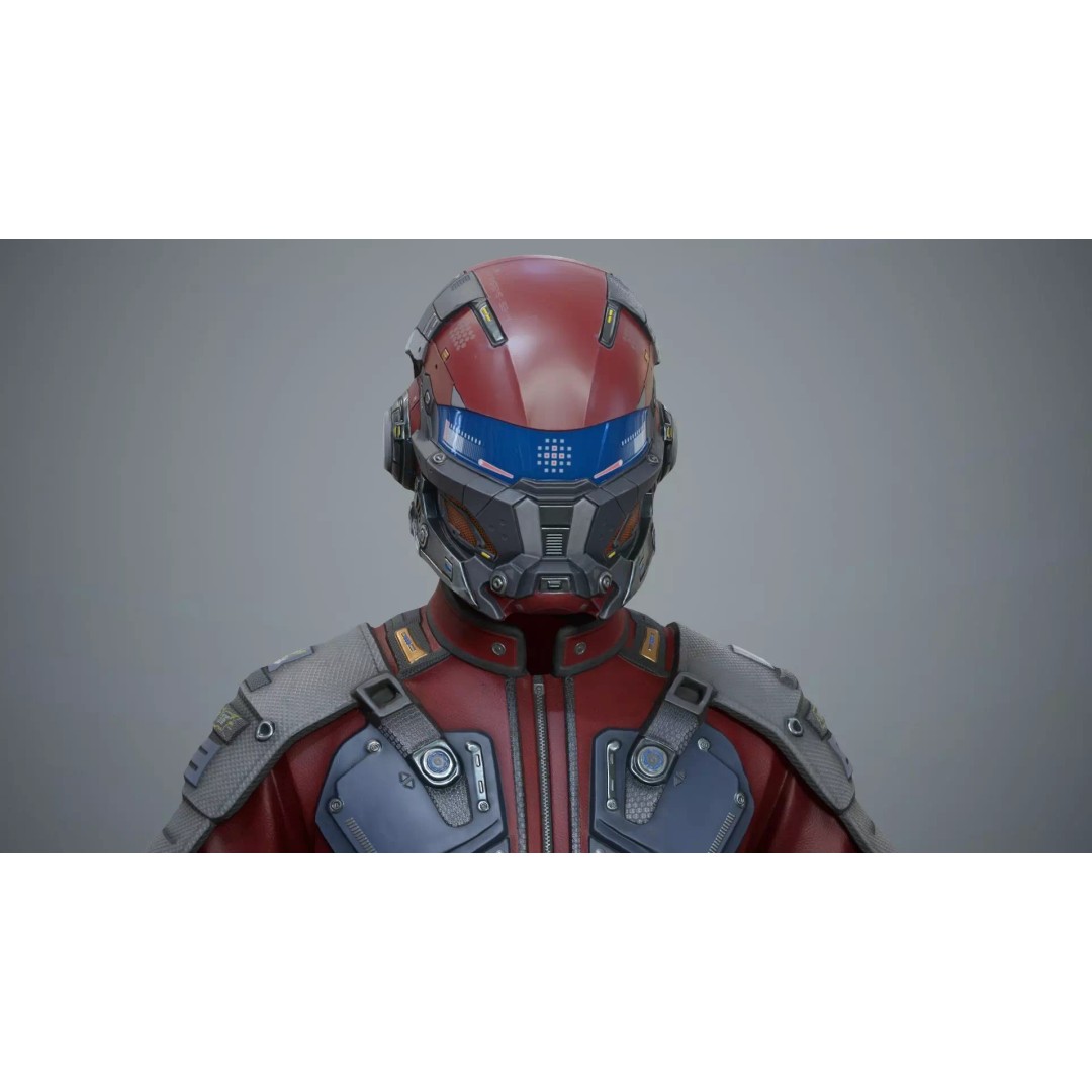 Sci-Fi Clothing 3D Model – Low-Poly Game Ready Outfit for MetaHumans - View 4