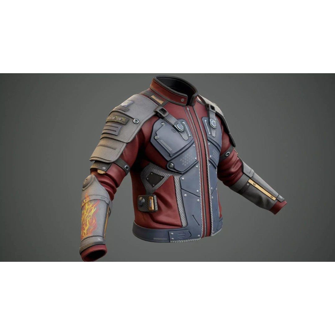 Sci-Fi Clothing 3D Model – Low-Poly Game Ready Outfit for MetaHumans - View 51