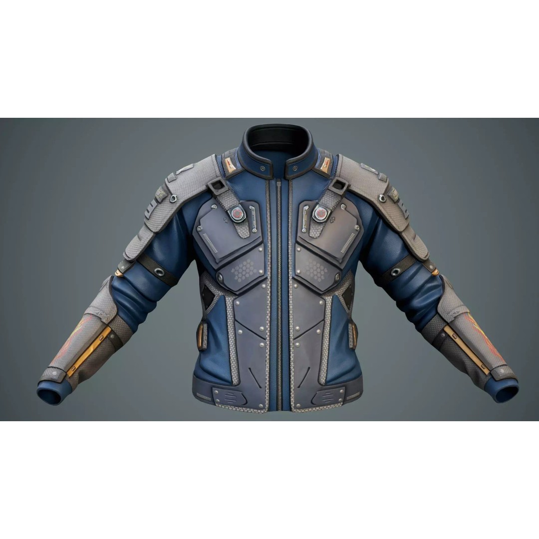 Sci-Fi Clothing 3D Model – Low-Poly Game Ready Outfit for MetaHumans - View 52
