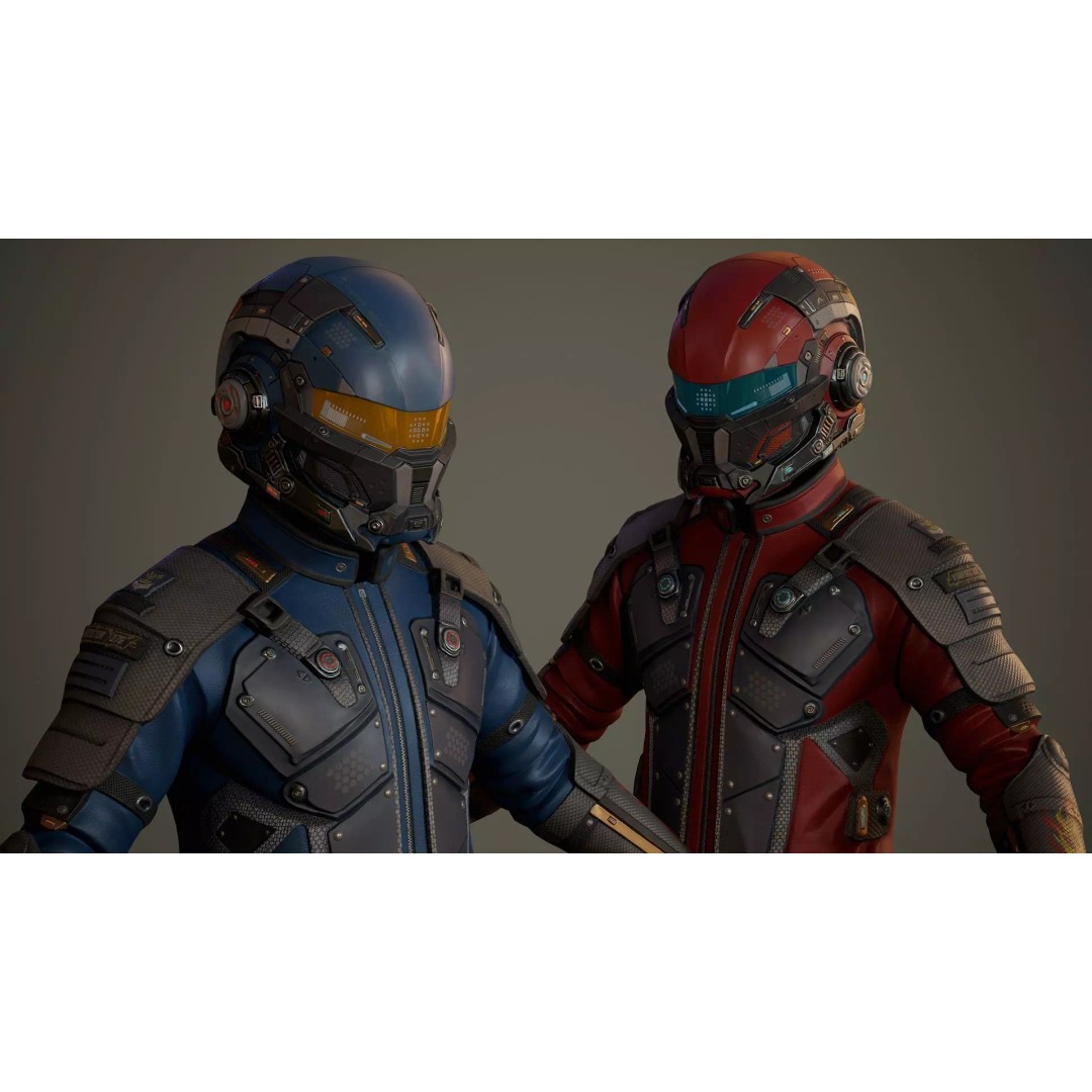 Sci-Fi Clothing 3D Model – Low-Poly Game Ready Outfit for MetaHumans - View 53